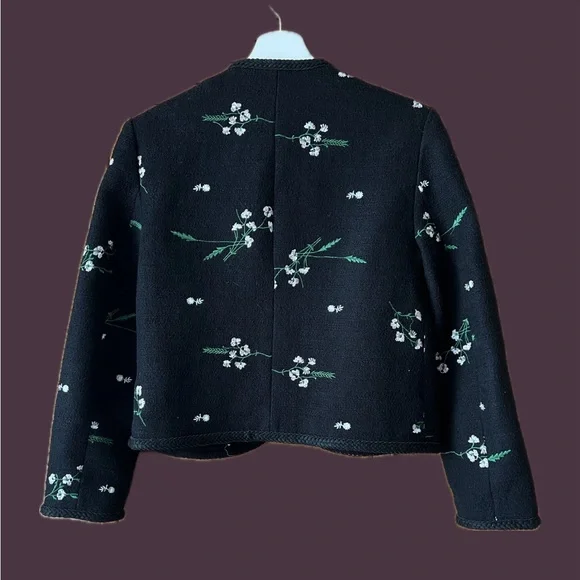 Cropped Embroidered Open Cardigan Jacket - Picture 2 of 4